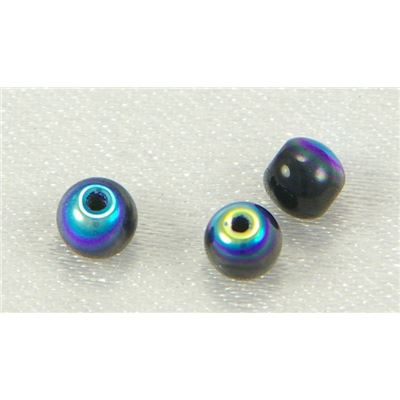 Tiffany Round Jet AB 4mm ea