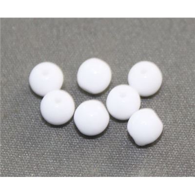 Tiffany Round White Opaque 4mm ea
