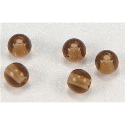 Tiffany Round Smokey Topaz Transparent 4mm ea