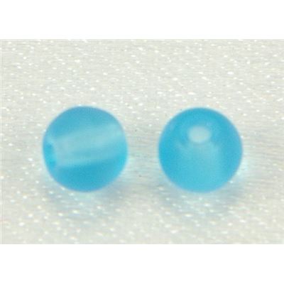 Tiffany Round Aqua Frost 4mm ea