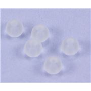 Tiffany Round Clear Frost 4mm ea