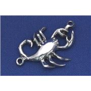 Pewter Zodiacs Set Scorpion - 2 bail  Metallic Zodiac - 2 Bail ea