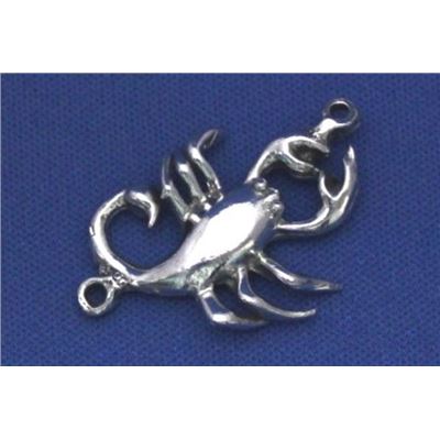 Pewter Zodiacs Set Scorpion - 2 bail  Metallic Zodiac - 2 Bail ea