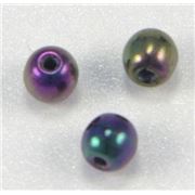 Czech Glass Druk Round Purple Iris 4mm ea
