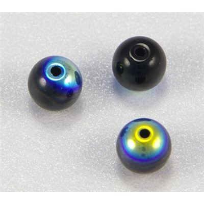 Tiffany Round Jet AB 6mm ea