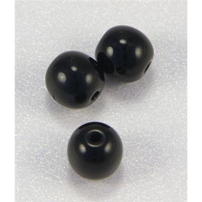 Tiffany Round Jet Opaque 6mm ea