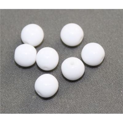 Tiffany Round White Opaque 6mm ea