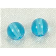 Tiffany Round Aqua  Transparent 6mm ea