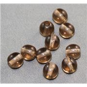 Tiffany Round Smokey Topaz Transparent 6mm ea