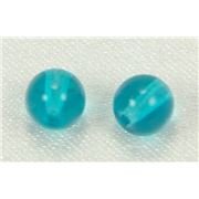 Tiffany Round Teal Transparent 6mm ea