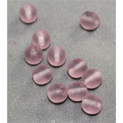 Tiffany Round Amethyst Frost 6mm ea