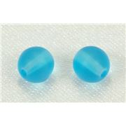 Tiffany Round Aqua Frost 6mm ea