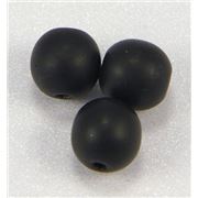 Tiffany Round Jet Frost 6mm ea
