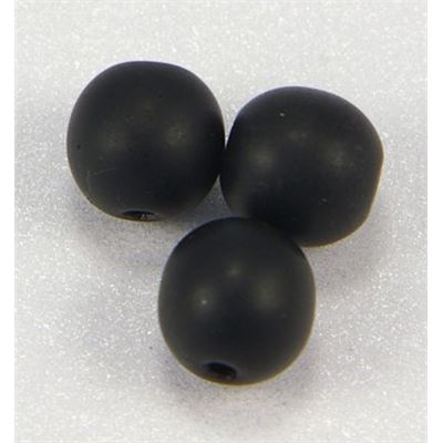 Tiffany Round Jet Frost 6mm ea