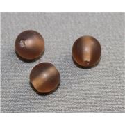 Tiffany Round Smokey Topaz  Frost 6mm ea