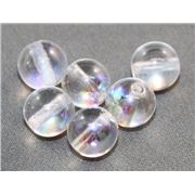 Tiffany Round Clear AB 8mm ea