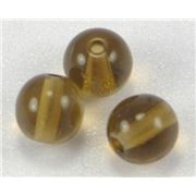 Tiffany Round Smokey Topaz Transparent 8mm ea