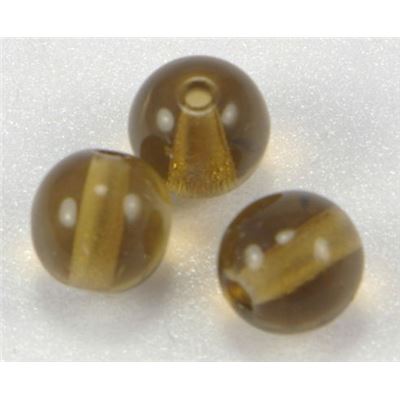 Tiffany Round Smokey Topaz Transparent 8mm ea
