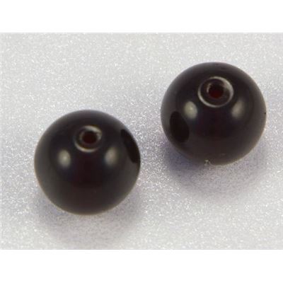 Tiffany Round Jet Opaque 8mm ea