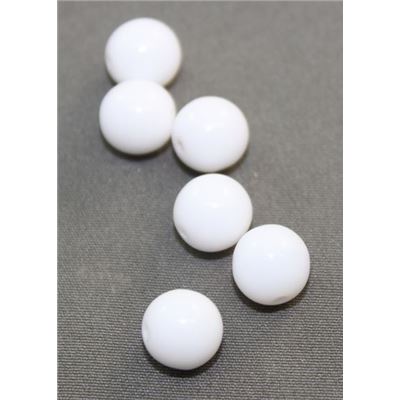 Tiffany Round White Opaque 8mm ea