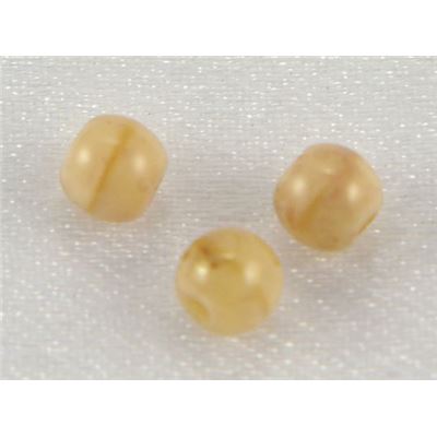 Glass Round Caramel Opaque 4mm ea