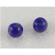 Glass Round Lapis Opaque 4mm ea