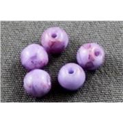 Glass Round Violet Opaque 4mm ea