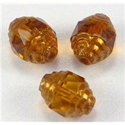 Antique Octagonal Bronze Oval Topaz Transparent 10x8mm ea