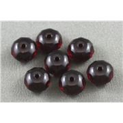 Glass Melon Garnet Transparent 9mm ea