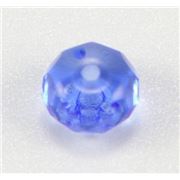 Glass Melon Sapphire Transparent 9mm ea