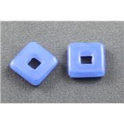 Glass Square Sapphire Opaque 12mm ea