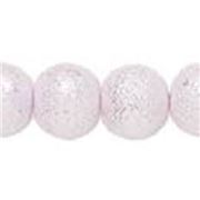 Glass Pearl Textured Lilac 14mm ea