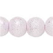 Glass Pearl Textured Lilac 14mm ea
