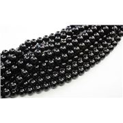 Glass Pearl Strand Black Pearl 14mm ea