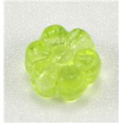 Flower Beads Peridot Transparent 8mm ea