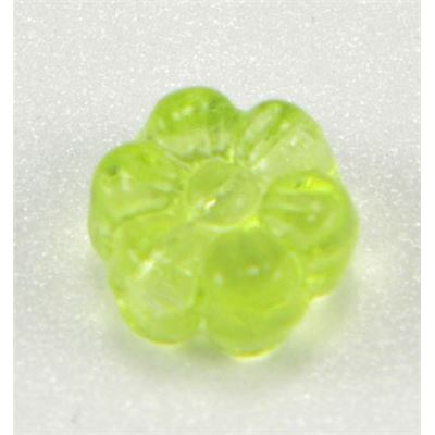 Flower Beads Peridot Transparent 8mm ea