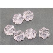 Flower Beads Pink Transparent 8mm ea