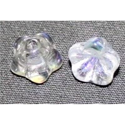 Glass Bell Flower Crystal AB 8mm ea