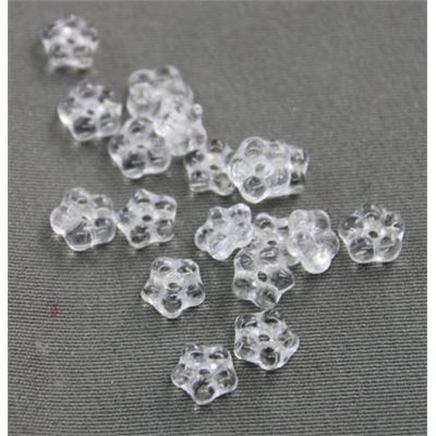Flat Flower Clear Transparent 5mm ea