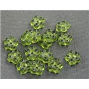 Flat Flower Olive Transparent 5mm ea