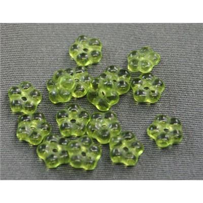 Flat Flower Olive Transparent 5mm ea