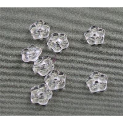 Flat Flower Pink Transparent 5mm ea