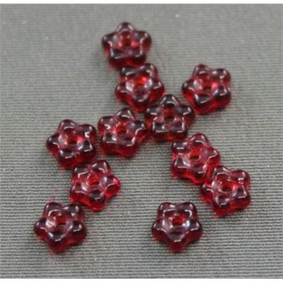 Flat Flower Siam Transparent 5mm ea