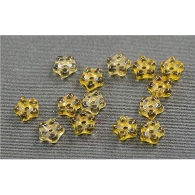 Flat Flower Topaz Transparent 5mm ea