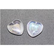 Glass Heart Crystal AB 12mm ea