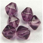 Czech Glass Bicone Amethyst Transparent 6mm ea