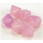 Bicone Milky Pink Transparent 6mm ea