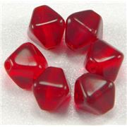 Bicone Siam Transparent 6mm ea