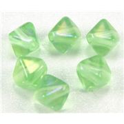 Bicone Iris Peridot Luster 6mm ea