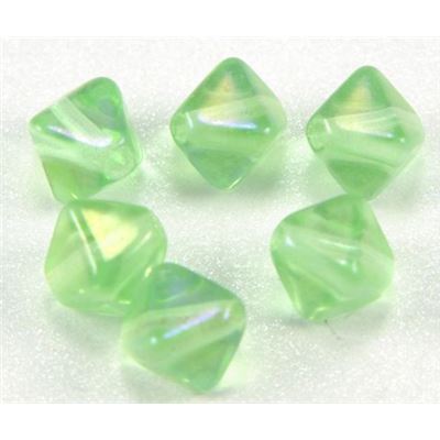 Bicone Iris Peridot Luster 6mm ea